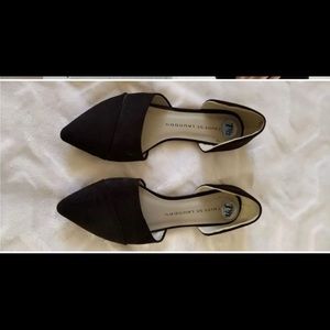 Black open flats